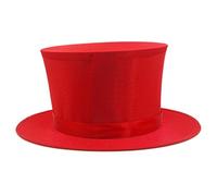 Magician Hat Splapsible Top Hathoen Magos de Halloween Top Negro con Truco de mezzaninos para el Juego Magician Represention Dress Up Halloween Party Red