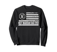 Magician Magic Bandera Estadounidense patriótica Retro Sudadera