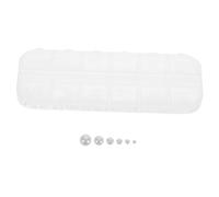 MAGICLULU 1 caja Caja de Compartimentos con Perlas Blancas Planas Semirredondas para Decoración de Uñas Cuentas Duraderas para Manicura DIY Accesorios Femeninos para Arte de Uñas Elegante y