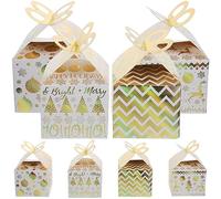 MAGICLULU 1 Juego Christmas Wrapping Paper Navideños Decoração De Carton Panadería Navideña Bolsa De Navidad Favor Cajas De Para Dulces Cajas De Papel 16 Piezas