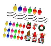 MAGICLULU 1 Juego Pegatinas navideñas para Coches Equipo carburo magnético Adornos navideños para casa Christmas Decorations for Home encantadores imanes de Nevera Adornos de Fiesta Colorful