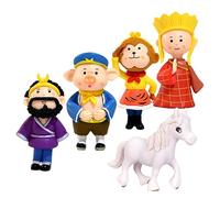 MAGICLULU 1 Juego Viaje a Los Adornos del Oeste Muñecas Zen Tema Real Decoración Porcelana Historia Estatuilla De Año Nuevo Chino Peregrinaje Al Personaje De Occidente Hombre De Plastico PVC