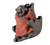 MAGICLULU 1 Pieza Adorno de Mascota de té Producto Casa de Campo maqueta decoración hogar Encantadora decoración de té para Mascotas Estatua de la Mesa de té Arcilla Morada
