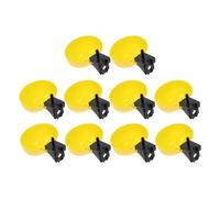 MAGICLULU 10 Bebederos Automáticos de Agua para Palomas y Pollos, Dispensador Pequeño de Plástico Amarillo de 6 Ml, Bebedero para Aves Pequeñas, Depósito para Jaulas en Granja y Rancho