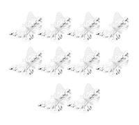 MAGICLULU 10 Pasadores Pelo de Metal Forma de Ala, Horquillas Laterales Plateadas para Niñas, Set de 10 Unidades, Accesorios para Decoración y Fijación del Cabello