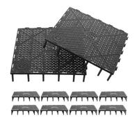 MAGICLULU 10 Piezas Bandeja de Filtro de Acuario Negro de Plástico para Peceras de Agua Dulce y Salada Mantenimiento Fácil y Compatibilidad Versátil