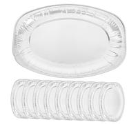 MAGICLULU 10 Piezas Bandejas de Aluminio Desechables para Parrillas y Cocción Pans de Grill de Alta Resistencia Diseño Optimizado para Servir y Cocinar Alimentos Limpieza Transferencia de