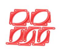 MAGICLULU 10 Piezas de Lámina de Fijación de Refuerzo para Escalera de Mano en Aleación de Aluminio Roja, Soporte de Esquina de Ángulo Fijo para Máxima Estabilidad y Ahorro de Espacio en