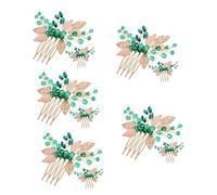 MAGICLULU 10 Piezas peine de de imitación de decoración de manos joyas de mujer hair topper decoración de oro tiara peineta de boda peine para el cabello para niñas lámina