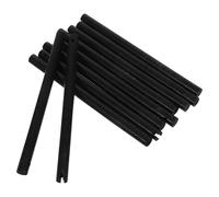 MAGICLULU 10 Piezas Piezas del Ventilador Palitos de Artesanía en Forma de Abanico de Madera Negro, Diy, Agarre Cómodo, para Varios Eventos y Bodas