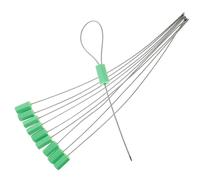 MAGICLULU 10 piezas Unidades Sellos Autolock con Cable para Seguridad Anticizalladura Diseño de Tirón para Transporte y Logística Color Verde