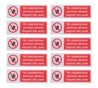 MAGICLULU 10 unidades de señal de advertencia «No entrar»: Etiqueta de precaución para «Prohibido el paso» - Adhesivo de seguridad para zonas privadas restringidas, ideal para el hogar y la oficina.