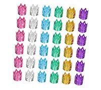 MAGICLULU 100 Piezas Rastas cuentas trenzadas decoración del cabello hair clips horquillas moño rings esposas para el cabello anillos trenzas pelo en forma chica Metal regalo