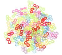 MAGICLULU 1000 Piezas Clips en Forma de S para Pulseras, Accesorios Plásticos para Bandas Elásticas, Cierres para Joyería Diy, Kit para Hacer Pulseras y Collares, Coloridos y Resistentes