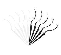 MAGICLULU 10piezas Soporte de Exhibición de Pestañas Postizas Palitos Acrílicos Transparentes y Negros Herramienta Reutilizable para Mostrar Extensiones y Estilos Variados de Pestañas
