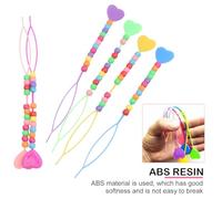 MAGICLULU 12 Agujas para Trenzar el Cabello con Cuentas, Herramienta para Peinar Cabello Infantil, Kit de Accesorios para Pelo Niña, Colores Aleatorios, Adecuado para Color Color Aleatorio