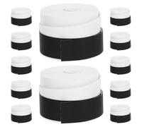 MAGICLULU 12 Cintas de Agarre Absorbente para Raquetas Deportivas, Cinta Elástica Blanca para Bádminton, Tenis y Pádel, Sobregrip Antideslizante para Mango, Paquete de 12 Unidades, Uso