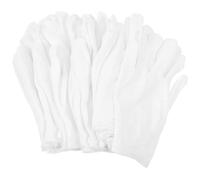MAGICLULU 12 pares Guantes de Algodón Transpirables y Elásticos para Inspección de Joyería y Relojes Lavables Paquete de Talla con Costuras Reforzadas
