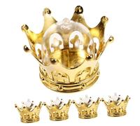 MAGICLULU 12 Piezas Cajas De Dulces Con Forma De Tiara Unidades Rellenables Para Bodas Plata Cajas Transparentes Para Golosinas Decoraciones Para Fiestas De Reinas