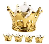 MAGICLULU 12 Piezas Cajas de Dulces con Forma de Tiara Unidades y Plata Contenedor para Cupcakes Caja Rellenable para Regalos de Boda Decoraciones para Fiestas de Reinas Transparentes para G