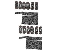 MAGICLULU 12 Piezas Juego Toallas Tía Sanitario Lavable Trajes Mujer Servilleta Sanitaria Estera Período Respirable La Capa Exterior Es Tela Impermeable Compresas Menstruales