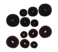 MAGICLULU 12 Piezas Lazo Pelo Moño de Dona Moldeador de Moños Versátil para Mujer y Niña Herramienta Fácil de Ballet Mediano Grande y Extragrande