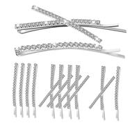 MAGICLULU 12 piezas Rhinestone Hair Clips Bobby Pins Decorative For Women Secure Crystal Hairpins For Weddings Parties And Daily Hairstyles