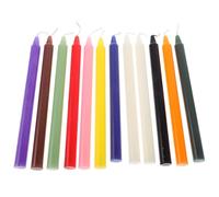 MAGICLULU 12 Velas Largas de Cera de Colores en Forma Cónica para Ambientar y Crear Ambiente Cálido en Bodas y Fiestas, Pack de 12 Unidades Color Aleatorio