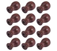 MAGICLULU 12pcs Wood Cord Tassels, Window Blind Cord Knobs, White Timber Pull Ends, 1.18 x 0.78 Inch,