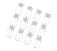 MAGICLULU 12piezas Frascos Plásticos Transparentes Tapas Para Medicinas Contenedor Ligero y Reutilizable Para Pastillas Líquidos y Polvos Para Viajes y Almacenamiento Seguro