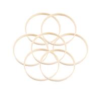 MAGICLULU 15 Piezas Red de captura de sueños de bambú círculo Pulido ANILLOS DE Catchante de ensueño Decoración de bodas para llave anillo atrapasueños Suministros de DreamCatcher De madera