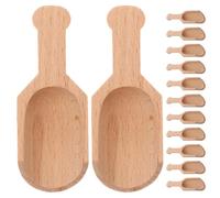 MAGICLULU 16 Piezas Cucharas Pequeñas de Madera de Haya Resistentes Deformación Diseño Natural y Elegante, Ideales para Medir Azúcar, Sal y Especias Cocina