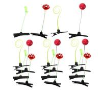 MAGICLULU 16 piezas Pinzas de Pelo Pequeñas con Diseño de Plantas de Clips Antideslizantes para Mujeres y Niñas Accesorios Kawaii para Peinados Variados Colores Verde Degradado y Rojo