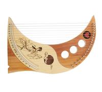 MAGICLULU 1juego Arpa de Lira de Madera Cuerdas Instrumento Musical para Adultos Cuerpo de Madera Pulida para Principiantes y Amantes Música Colores Surtidos Color Color