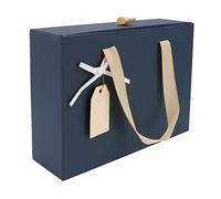 MAGICLULU 1pieza Caja De Oblonga Para Hombres Caja De Empaque Para Cumpleaños y Festivales Azul Oscuro Para Joyería Ropa