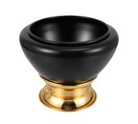 MAGICLULU 1pieza Cuenco de Sonido Budista Negro Grande Cuenco Práctico para Yoga y Meditación Decoración Simple y Elegante para Estudio y Sala de Estar