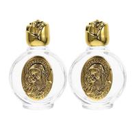 MAGICLULU 2 Botellas de Agua Decorativas Ligeras Prueba de Fugas de Vidrio Dorado Contenedores Rellenable Varios estilos para Comunión y Bendiciones para Decoración de Varios estilos