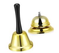 MAGICLULU 2 Campanas Elegantes de Metal Operadas a Mano Que Suenan para El Servicio de Hotel Restaurante Y Aula para Llamar a La Recepción