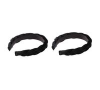 MAGICLULU 2 Diademas De Pelusa Con Aros Trenzados De Gamuza Para Mujer Accesorio Para El Cabello De Moda Banda Para El Cabello Suave Para Todas Las Edades.