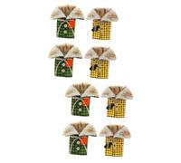 MAGICLULU 2 Juegos Cubierta De Botella De Tela A Cuadros Copas De Vino Matraz para Mujer Decoración De Halloween Bolsa De Vino Tapas De Botellas Bebiendo Botellas De Agua Felpa 4 Uds * 2