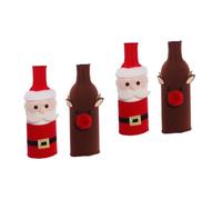 MAGICLULU 2 Juegos Juego De Botellas Navideñas Cubierta Botella Vino Protector Vino Petacas De Alcohol Decoración Tapa De De De Navidad Manga De 2 Piezas * 2