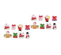 MAGICLULU 2 Juegos Micro Paisaje Navideño Manualidades Navideñas Christmas Decorations Mini Figuras De Navidad Cajas Navideñas Mini Figura De Mesa Figuras En Miniatura Resina 8 Uds * 2