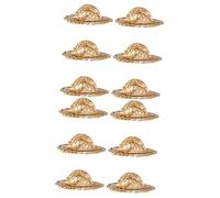 MAGICLULU 2 Juegos Sombrero De Decoración De Cóctel Modelo Mini Gorras Muñecas Mini Sombreros Decoraciones De Mini Sombreros De Primeros De Copas De Coctel Rota Khaki 6 Piezas * 2