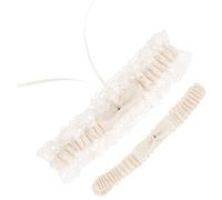 MAGICLULU 2 Ligas para Novia de Encaje Blanco Lazo, Elásticas y Cómodas para Boda y Fiesta, Diseño Clásico y Elegante para Mujeres