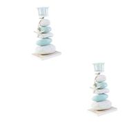 MAGICLULU 2 Pcs candelabro de Estrella de mar candelabros Grandes Velas cónicas sujetavelas Vela de Concha Wedding Decoration Candle Holder portavelas Decorativo decoración de la Cena Piedra