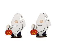 MAGICLULU 2 Piezas Adornos de Halloween Centro de Mesa Halloween Festa de Halloween Cinta Verde Decoraciones de Halloween círculo Decoración de Escritorio Letrero de Mesa de Halloween Madera