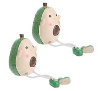 MAGICLULU 2 Piezas Adornos de muñecas con pies Colgantes decoración Escritorio Room Decor figuritas Colgantes Doll Funny de muñeca Adorno de muñeca de Aguacate Resina Green