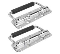 MAGICLULU 2 Piezas Asa Plegable para Caja de Vuelo de Hierro Cromado, Mango Resistente y Ahorra Trabajo, Adecuado para Estuches E Instrumentos Profesionales