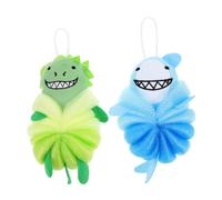 MAGICLULU 2 Piezas Bolas De Baño De Dibujos Animados Esponjas Vegetales Suaves Cepillos Exfoliantes Corporeles Para Ducha Artículos De Baño