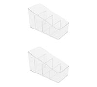 MAGICLULU 2 Piezas Caja De Almacenamiento De Bolsitas De Té Caja De Bolsita De Té Casera Porta Sobres De Azúcar Para Barra De Café Organizador De La Estación De Café Transparent La Mascota